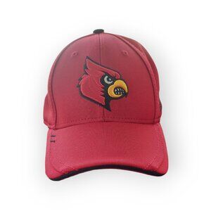 Louisville Football Adidas Official Sideline Players Issue Red Hat Cap Climalite